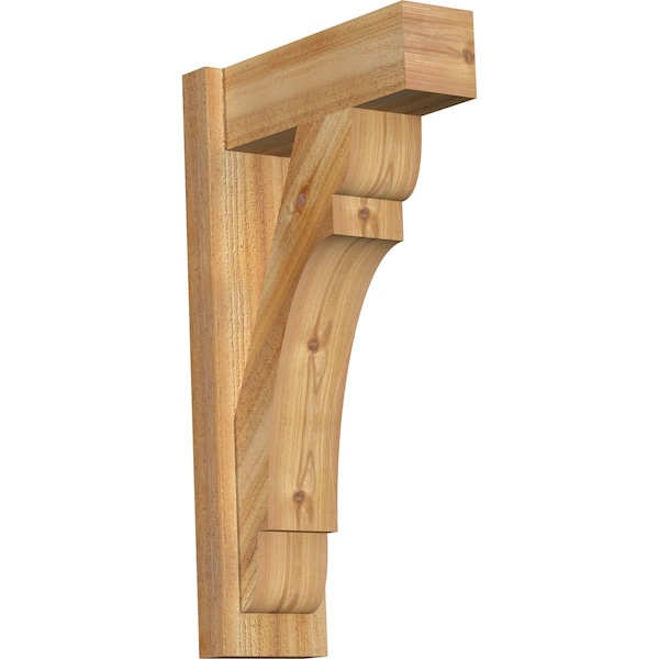 Ekena Millwork Olympic Block Rough Sawn Outlooker, Western Red Cedar, 6"W x 16"D x 28"H OUT06X16X28OLY05RWR - main
